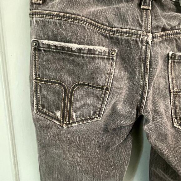 Dsquared2 Gray Coal Miner Selvedge Jeans Size 42 US 6 28 Cuffed Selvege - Picture 9 of 11